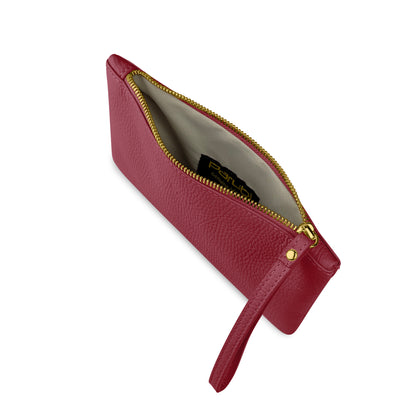 Pochette Donna a Mano, In Vera Pelle, Made in Italy, Modello Aura Parubi - vista 138
