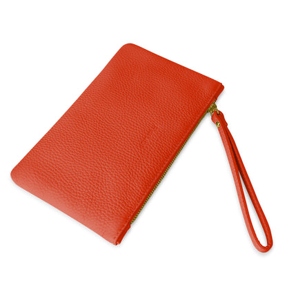 Pochette Donna a Mano, In Vera Pelle, Made in Italy, Modello Aura Parubi - vista 179