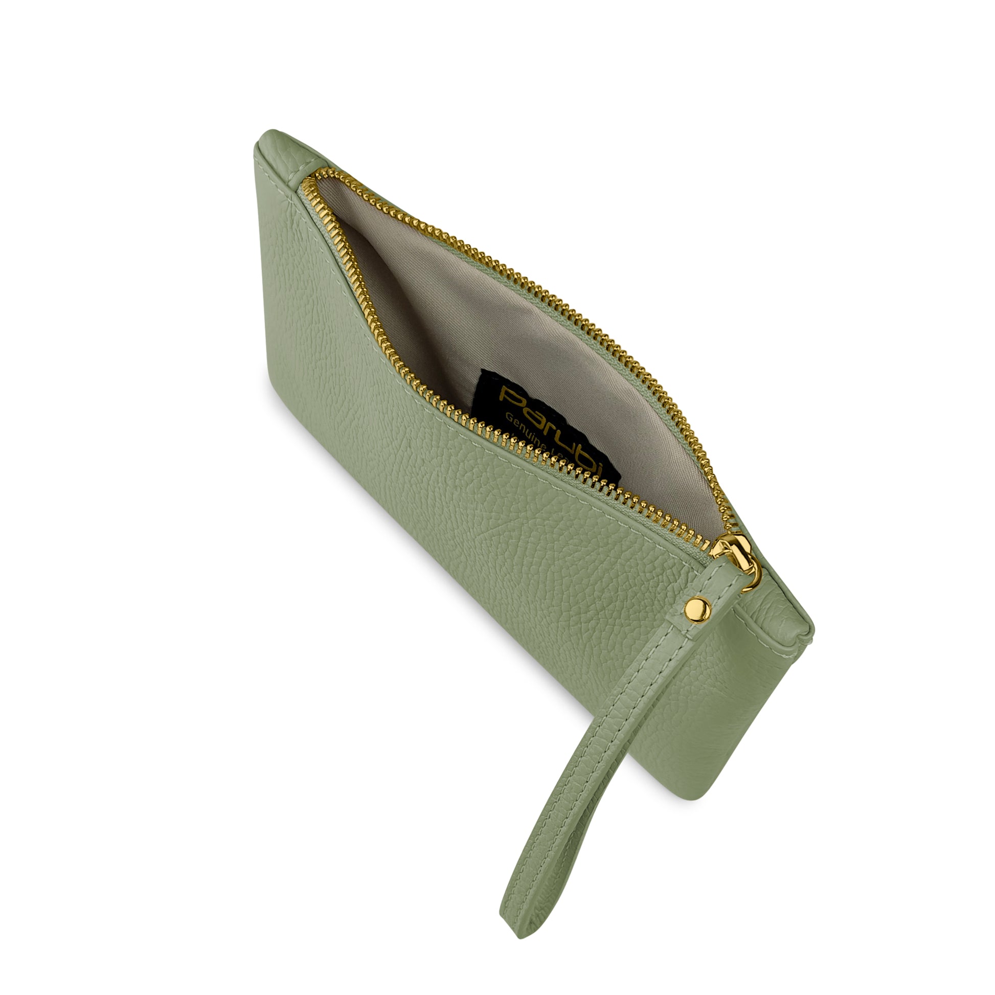 Pochette Donna a Mano, In Vera Pelle, Made in Italy, Modello Aura Parubi - vista 82