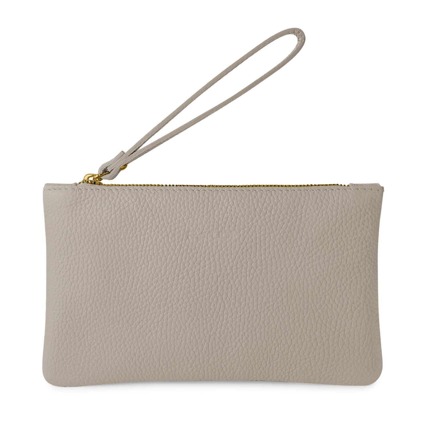 Pochette Donna a Mano, In Vera Pelle, Made in Italy, Modello Aura Parubi Grigio Perla - vista 239