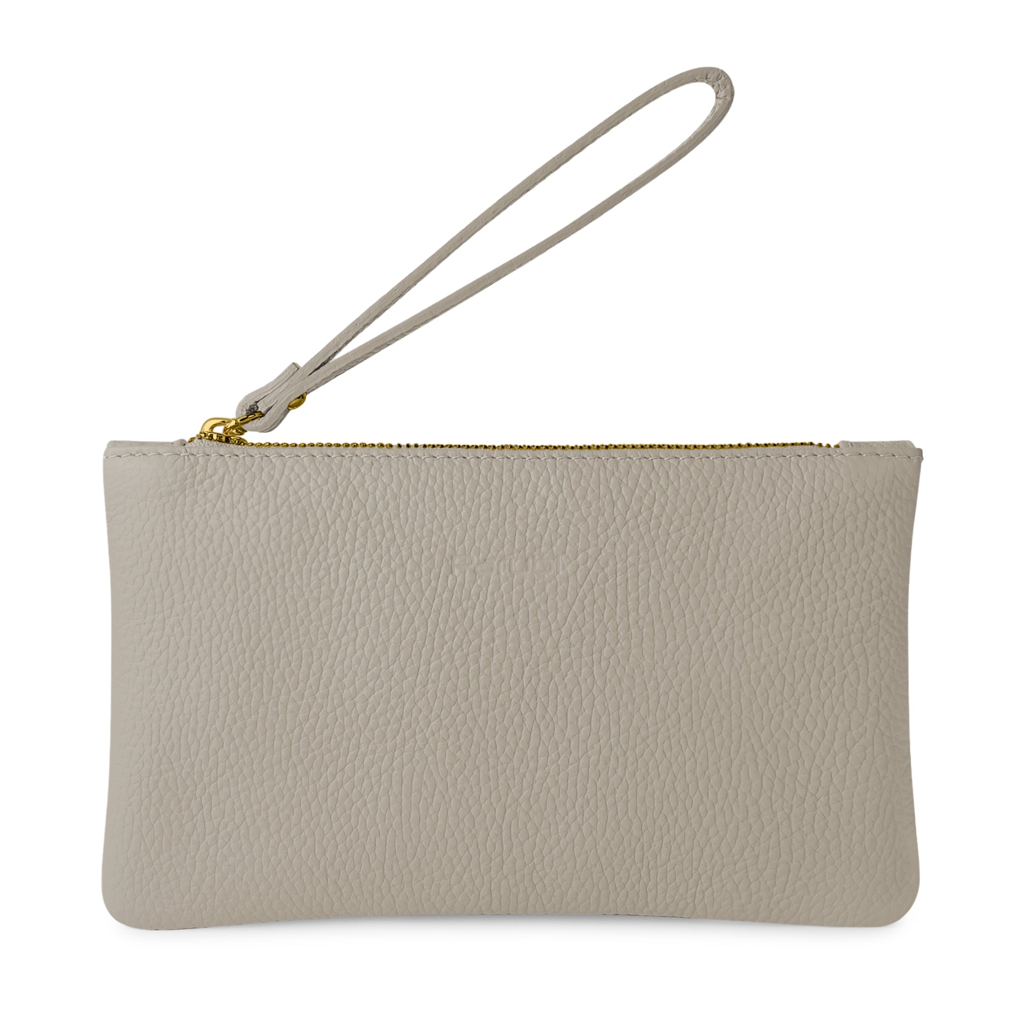 Pochette Donna a Mano, In Vera Pelle, Made in Italy, Modello Aura Parubi Grigio Perla - vista 239