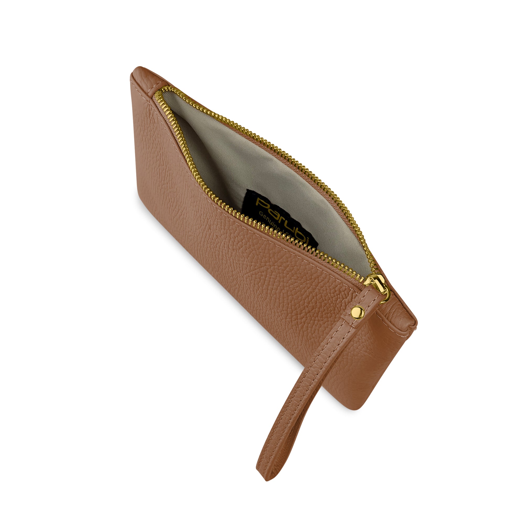 Pochette Donna a Mano, In Vera Pelle, Made in Italy, Modello Aura Parubi - vista 26
