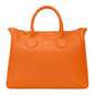 Borsa Donna a Mano con Tracolla, In Vera Pelle Morbida, Made in Italy, Modello Ada Parubi Borse Arancione - vista 168