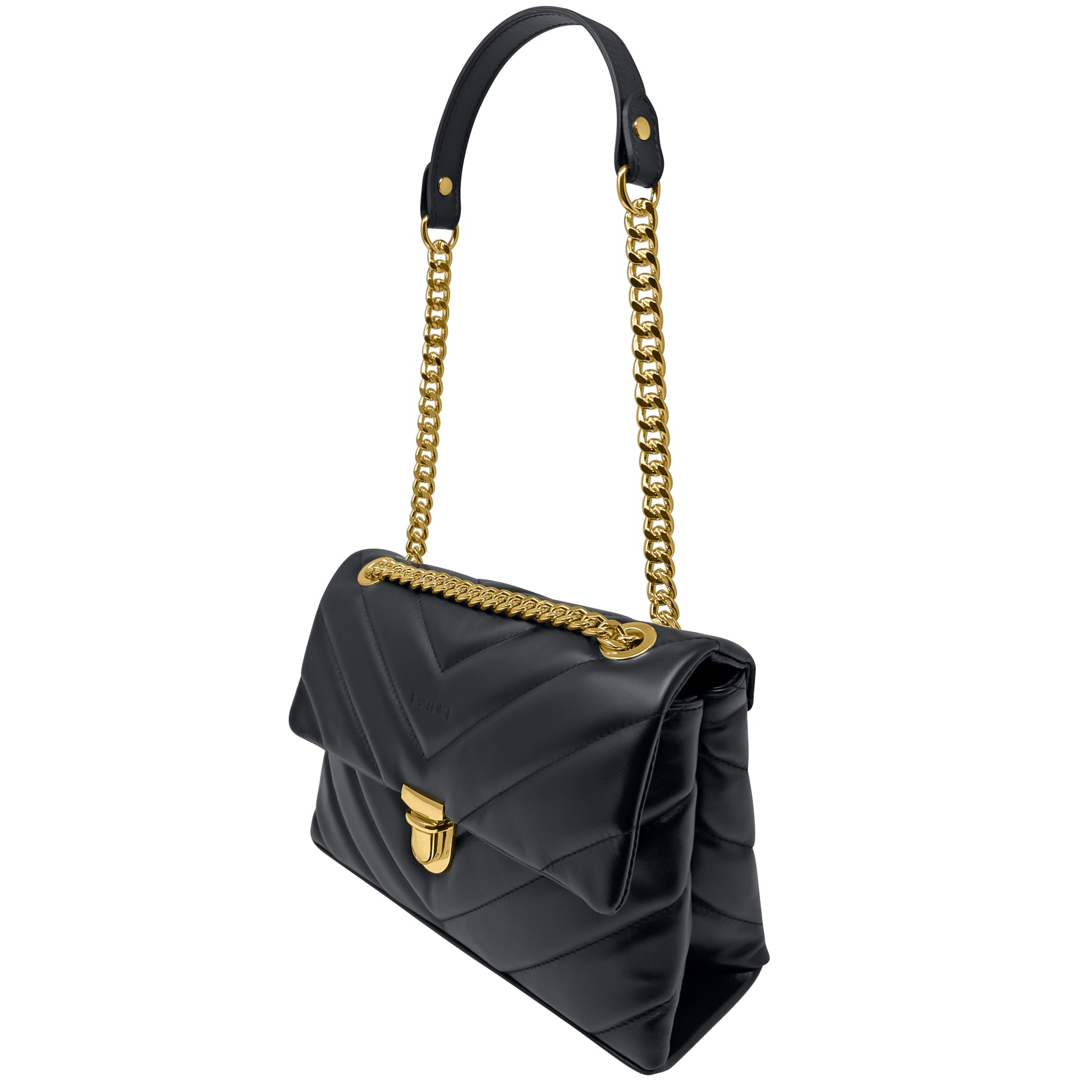 Borsa Donna a Tracolla e Spalla, In Vera Pelle Trapuntata, Made in Italy, Modello Elda Parubi Borse - vista 2