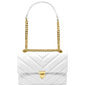 Borsa Donna a Tracolla e Spalla, In Vera Pelle Trapuntata, Made in Italy, Modello Elda Parubi Borse Bianco - vista 109