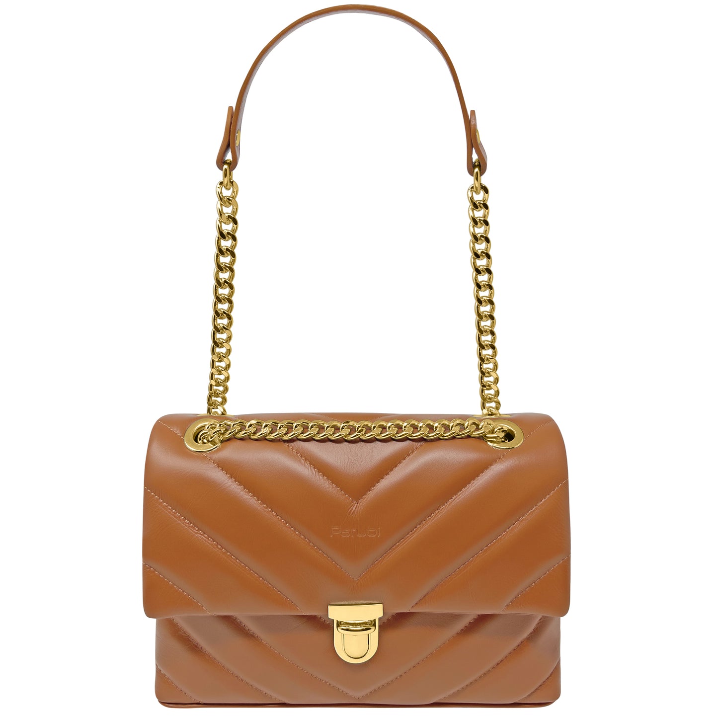 Borsa Donna a Tracolla e Spalla, In Vera Pelle Trapuntata, Made in Italy, Modello Elda Parubi Borse Cuoio - vista 61