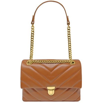 Borsa Donna a Tracolla e Spalla, In Vera Pelle Trapuntata, Made in Italy, Modello Elda Parubi Borse Cuoio - vista 61