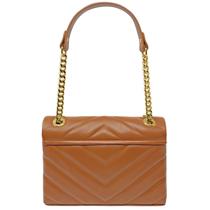 Borsa Donna a Tracolla e Spalla, In Vera Pelle Trapuntata, Made in Italy, Modello Elda Parubi Borse - vista 63