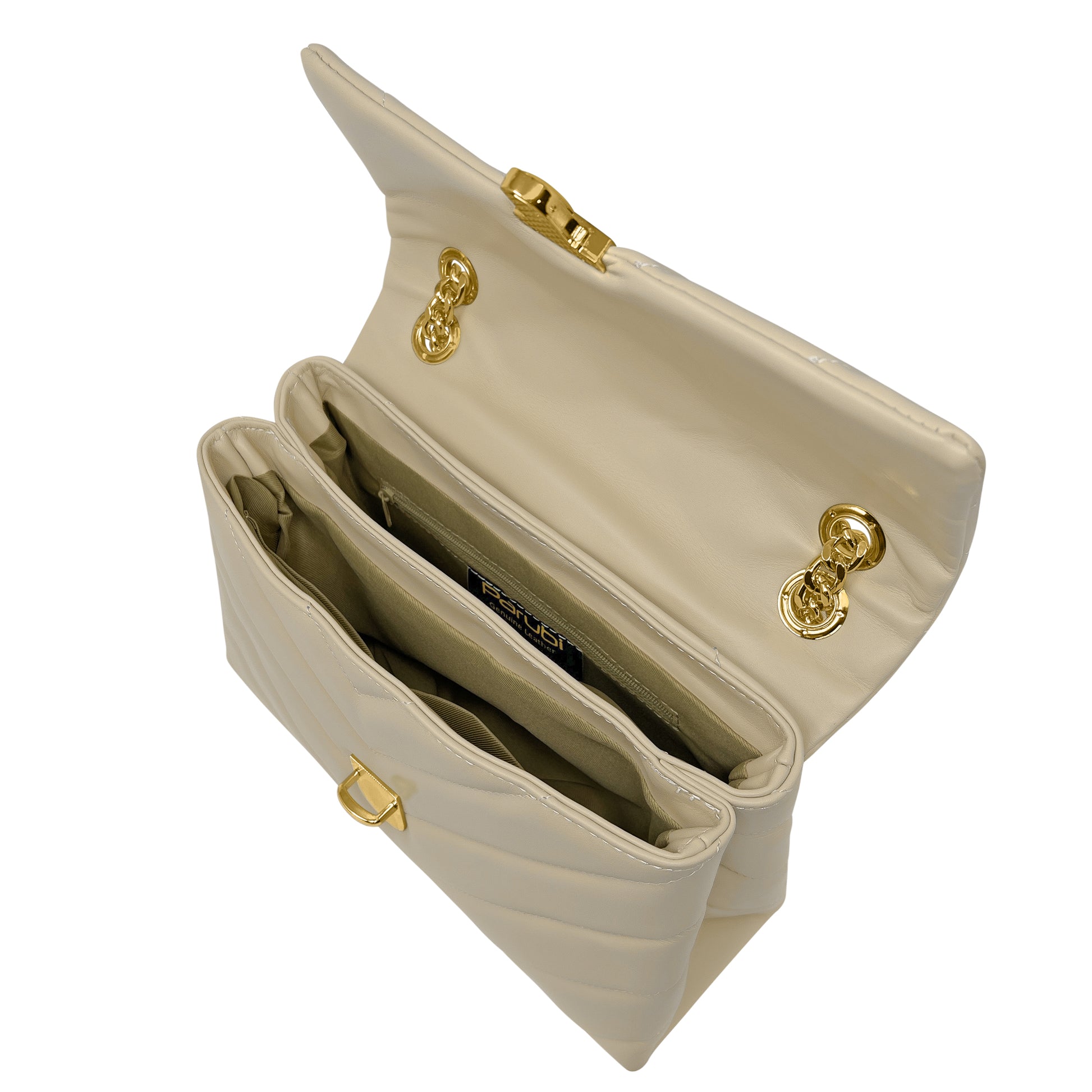 Borsa Donna a Tracolla e Spalla, In Vera Pelle Trapuntata, Made in Italy, Modello Elda Parubi Borse - vista 28