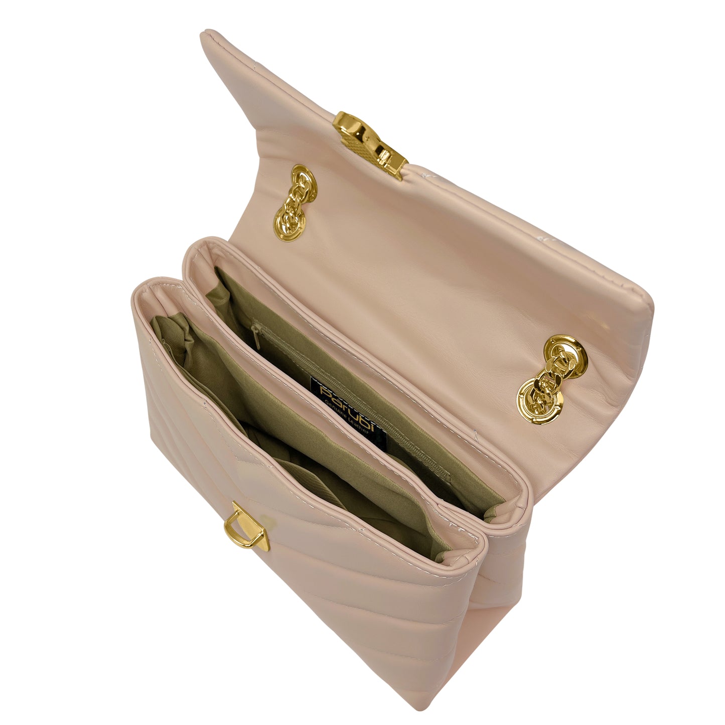 Borsa Donna a Tracolla e Spalla, In Vera Pelle Trapuntata, Made in Italy, Modello Elda Parubi Borse - vista 100