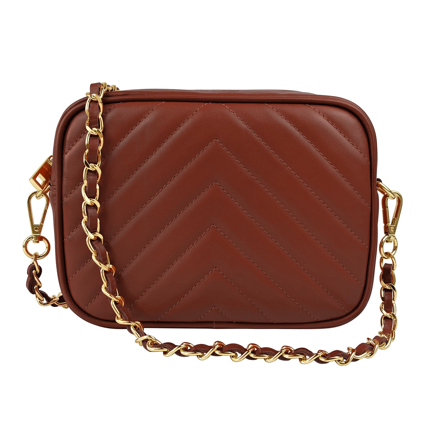 Borsa Donna a Tracolla, In Vera Pelle Trapuntata, Made in Italy, Modello Lola Parubi Borse Marrone - vista 41