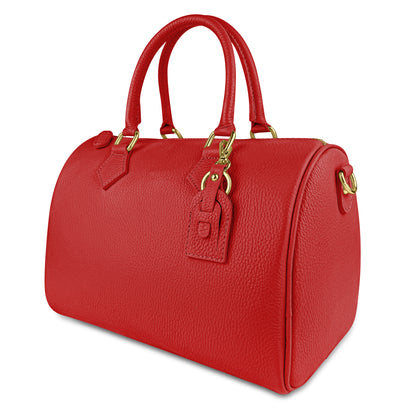 Borsa Bauletto Donna a Mano con Tracolla, In Vera Pelle, Made in Italy, Modello Olimpia Parubi Borse - vista 5