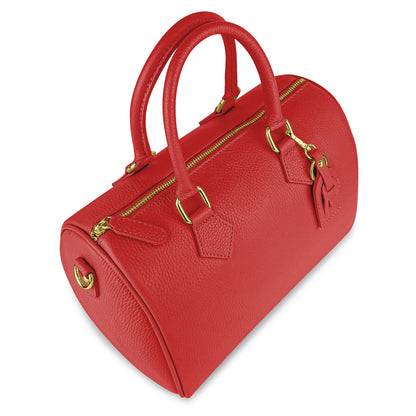 Borsa Bauletto Donna a Mano con Tracolla, In Vera Pelle, Made in Italy, Modello Olimpia Parubi Borse - vista 6