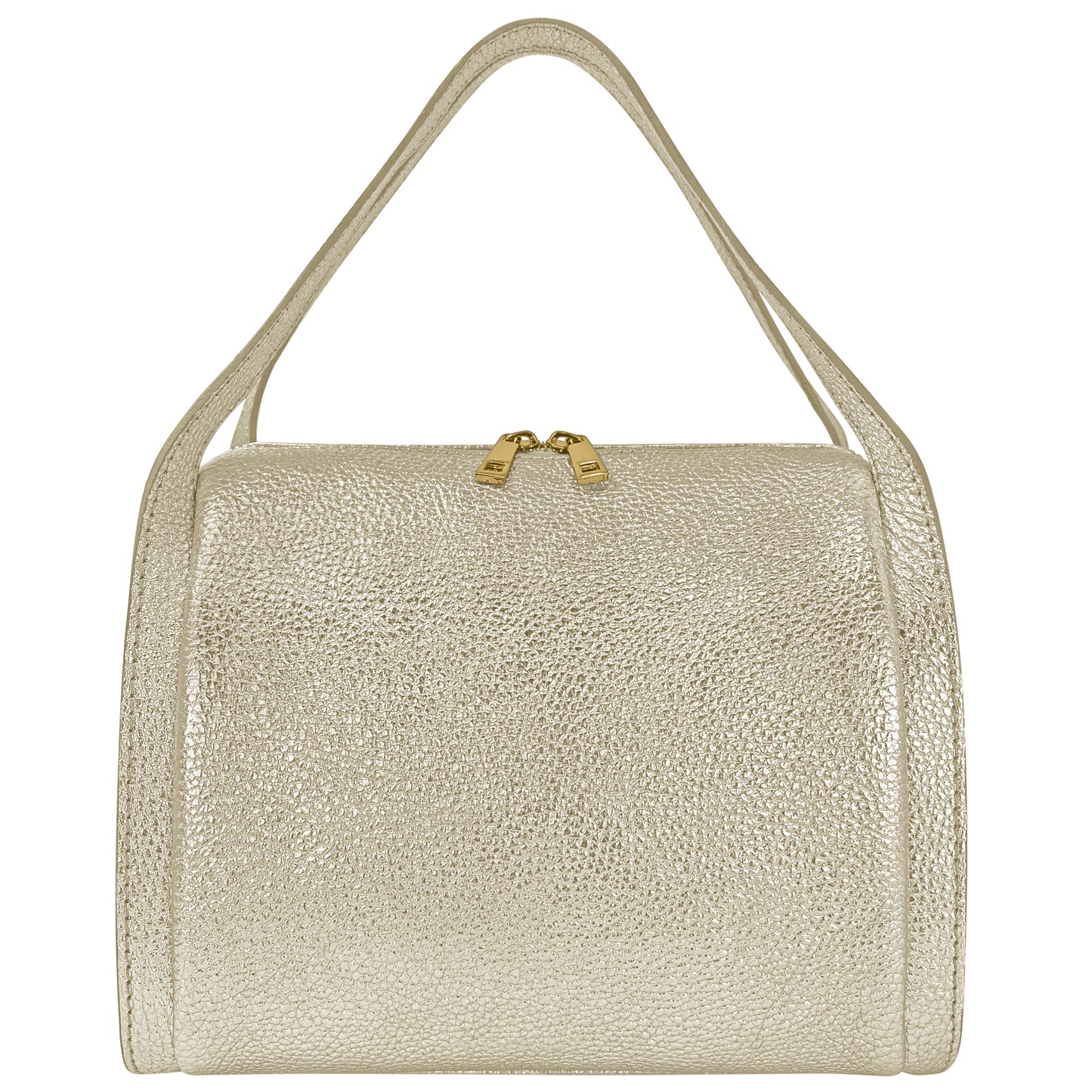 Borsa Donna a Mano, In Vera Pelle Laminata, Made in Italy, Modello Anette Parubi Borse Platino - vista 8