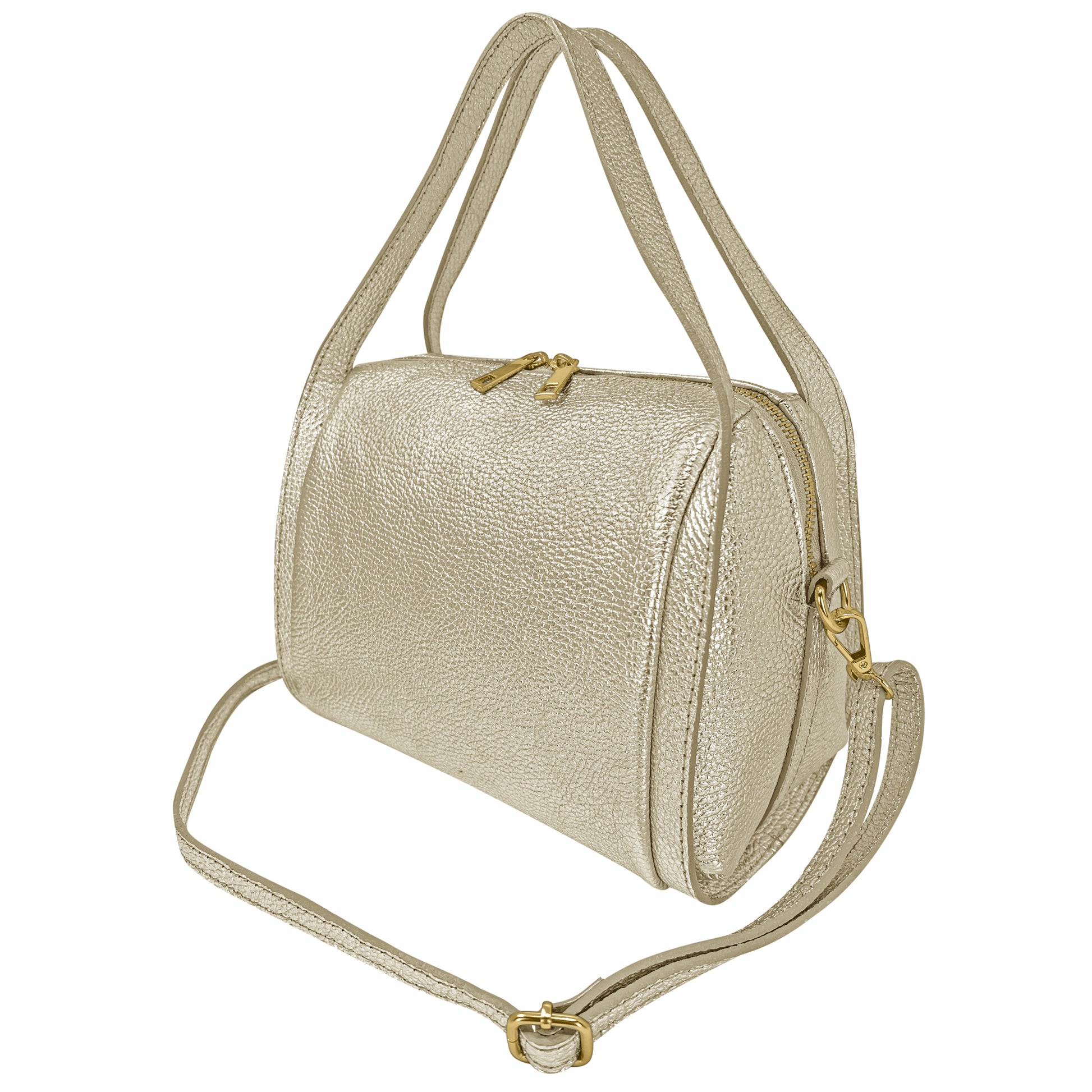 Borsa Donna a Mano, In Vera Pelle Laminata, Made in Italy, Modello Anette Parubi Borse - vista 12