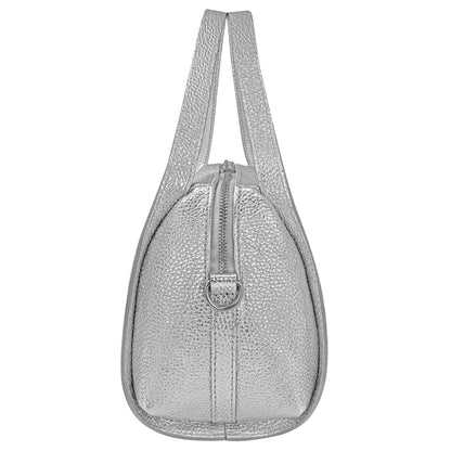 Borsa Donna a Mano, In Vera Pelle Laminata, Made in Italy, Modello Anette Parubi Borse - vista 3