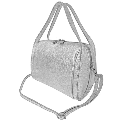 Borsa Donna a Mano, In Vera Pelle Laminata, Made in Italy, Modello Anette Parubi Borse - vista 5