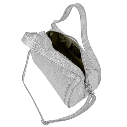 Borsa Donna a Mano, In Vera Pelle Laminata, Made in Italy, Modello Anette Parubi Borse - vista 6