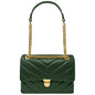 Borsa Donna a Tracolla e Spalla, In Vera Pelle Trapuntata, Made in Italy, Modello Elda Parubi Borse Verde Foresta - vista 49