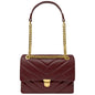 Borsa Donna a Tracolla e Spalla, In Vera Pelle Trapuntata, Made in Italy, Modello Elda Parubi Borse Bordeaux - vista 37