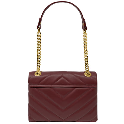 Borsa Donna a Tracolla e Spalla, In Vera Pelle Trapuntata, Made in Italy, Modello Elda Parubi Borse - vista 39