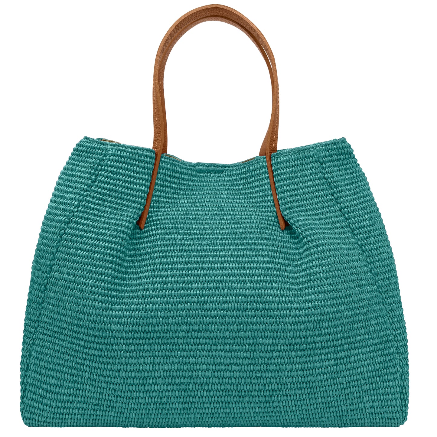 Borsa Donna a Mano con Tracolla, In Rafia e Vera Pelle, Made in Italy, Modello Lena Parubi Borse - vista 34