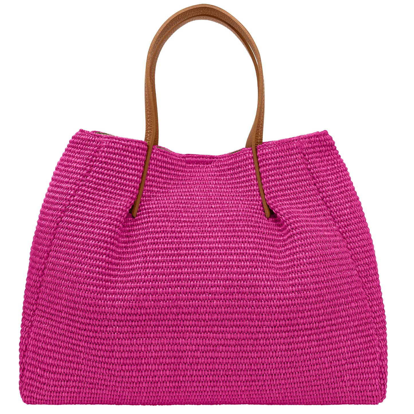 Borsa Donna a Mano con Tracolla, In Rafia e Vera Pelle, Made in Italy, Modello Lena Parubi Borse - vista 9