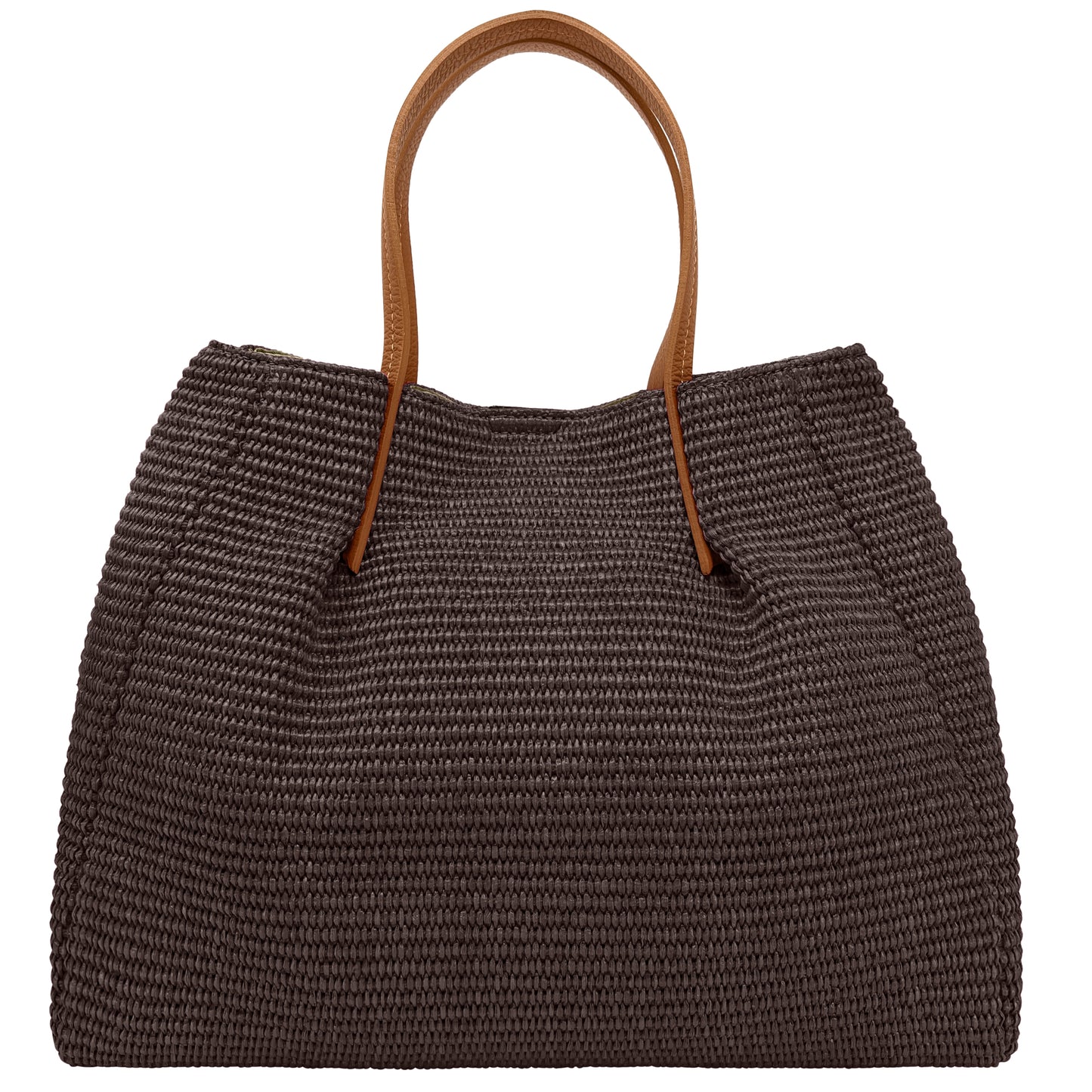 Borsa Donna a Mano con Tracolla, In Rafia e Vera Pelle, Made in Italy, Modello Lena Parubi Borse - vista 19
