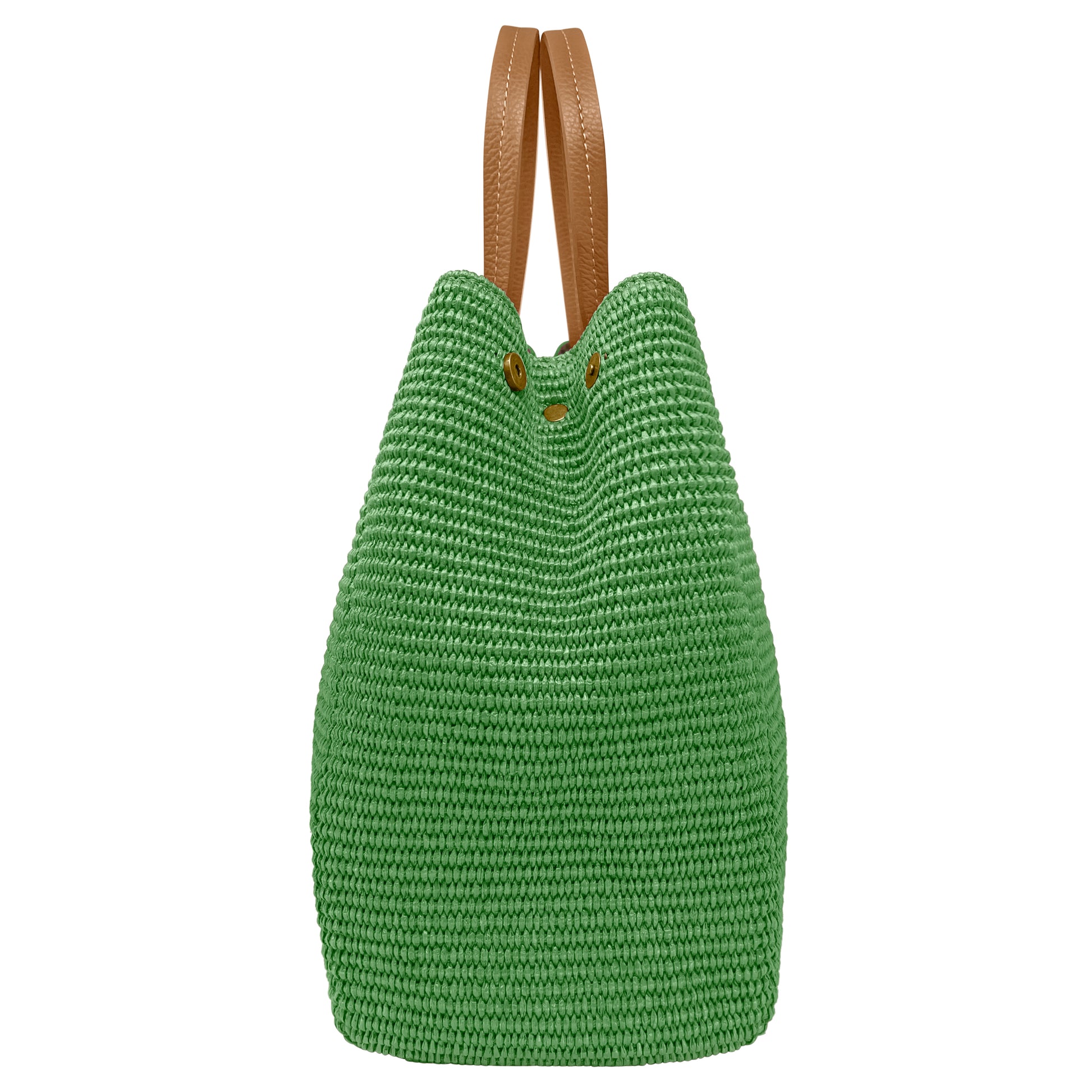 Borsa Donna a Mano con Tracolla, In Rafia e Vera Pelle, Made in Italy, Modello Lena Parubi Borse - vista 13