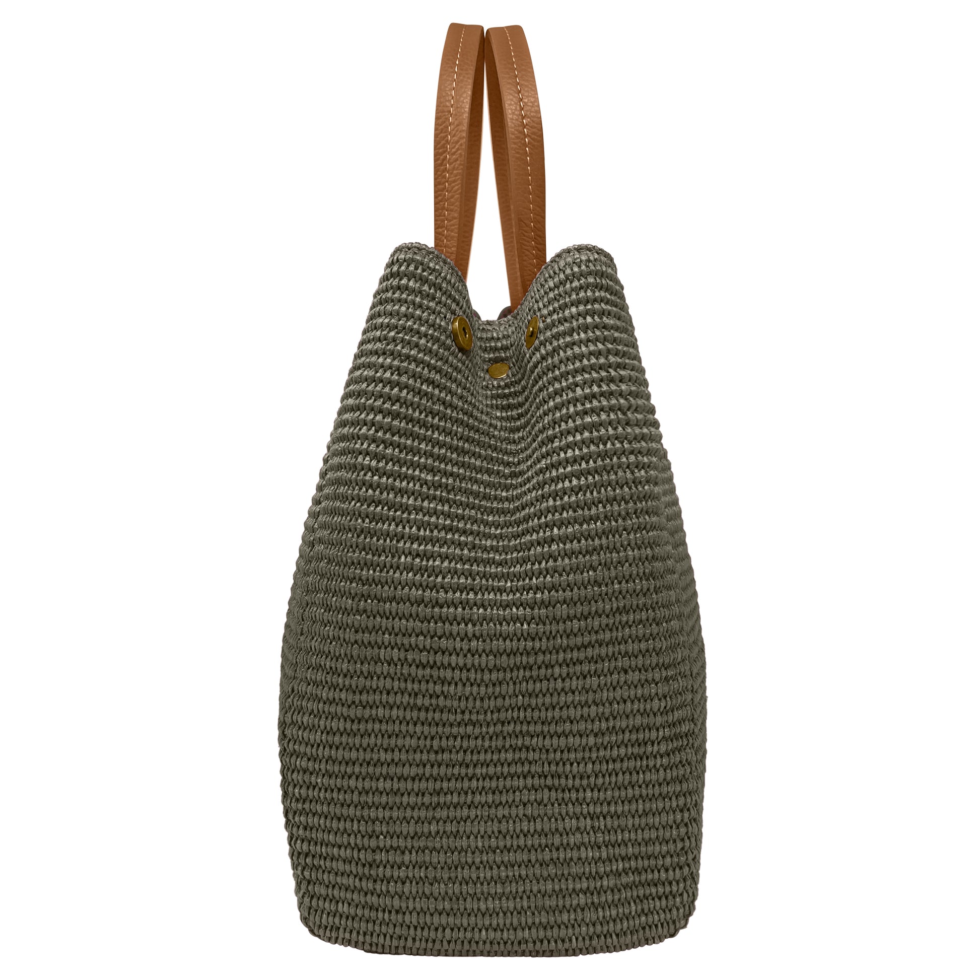 Borsa Donna a Mano con Tracolla, In Rafia e Vera Pelle, Made in Italy, Modello Lena Parubi Borse - vista 48
