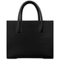 Borsa Donna a Mano con Tracolla, In Vera Pelle Morbida, Made in Italy, Modello Leda Parubi Borse Nero - foto prodotto