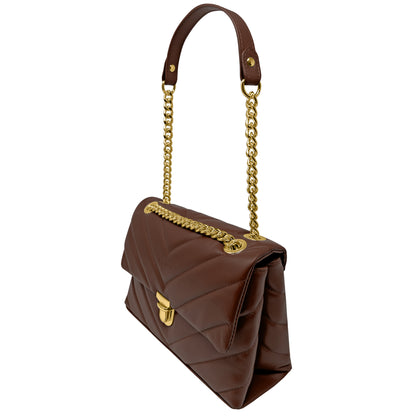 Borsa Donna a Tracolla e Spalla, In Vera Pelle Trapuntata, Made in Italy, Modello Elda Parubi Borse - vista 86