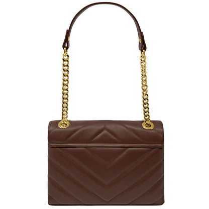 Borsa Donna a Tracolla e Spalla, In Vera Pelle Trapuntata, Made in Italy, Modello Elda Parubi Borse - vista 87
