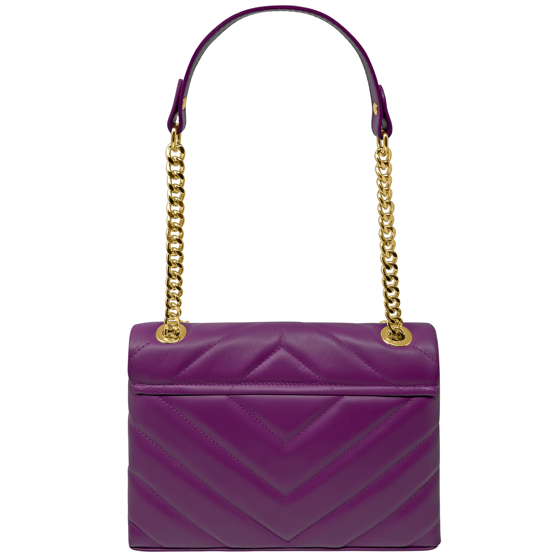 Borsa Donna a Tracolla e Spalla, In Vera Pelle Trapuntata, Made in Italy, Modello Elda Parubi Borse - vista 75