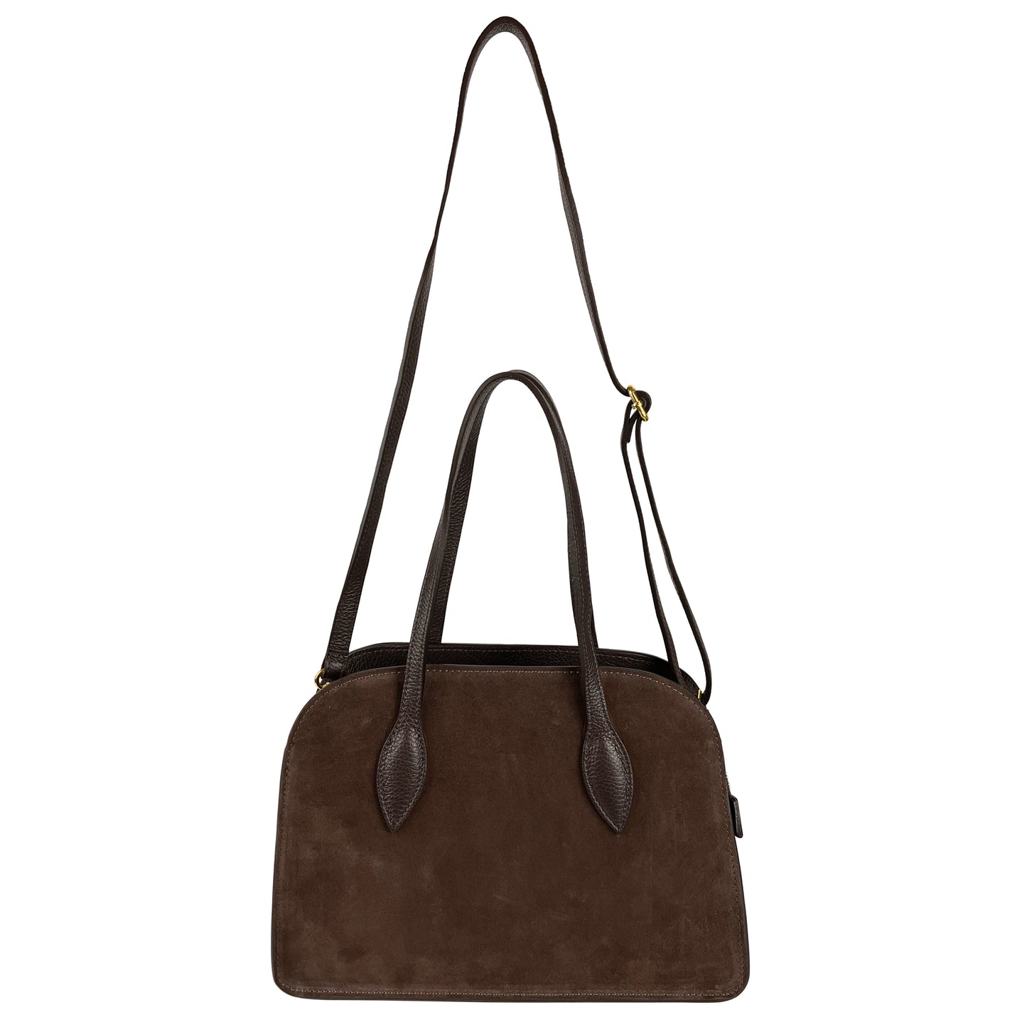 Borsa Donna a Spalla con Tracolla, In Vera Pelle Scamosciata, Made in Italy, Modello Brigitte Parubi Borse - vista 5
