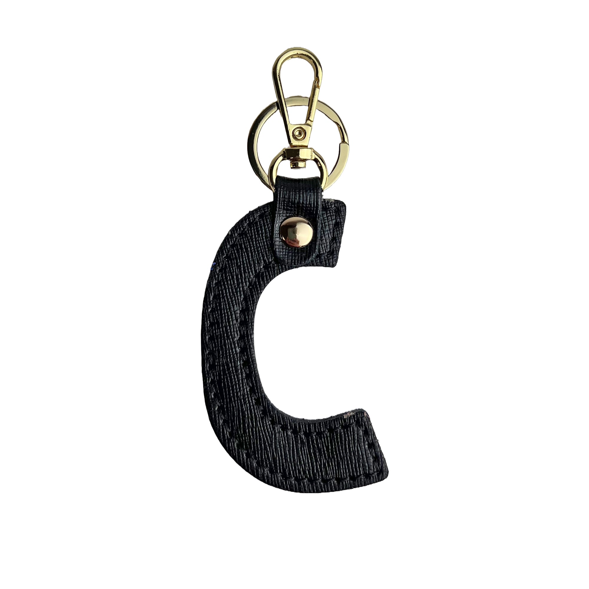 Portachiavi Lettera Donna e Uomo, In Vera Pelle Saffiano, Made in Italy Parubi Accessori - vista 3