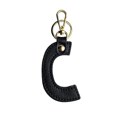 Portachiavi Lettera Donna e Uomo, In Vera Pelle Saffiano, Made in Italy Parubi Accessori - vista 3