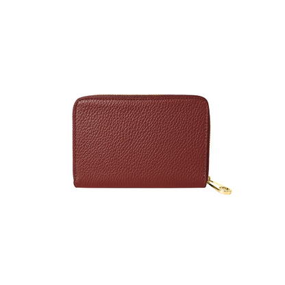 Portafoglio Donna Piccolo, In Vera Pelle, Made in Italy, Modello Cloe Mini Parubi Bordeaux - vista 19