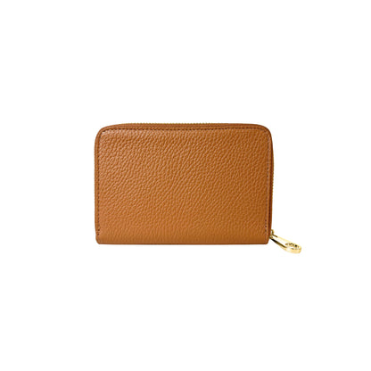 Portafoglio Donna Piccolo, In Vera Pelle, Made in Italy, Modello Cloe Mini Parubi Cuoio - vista 7