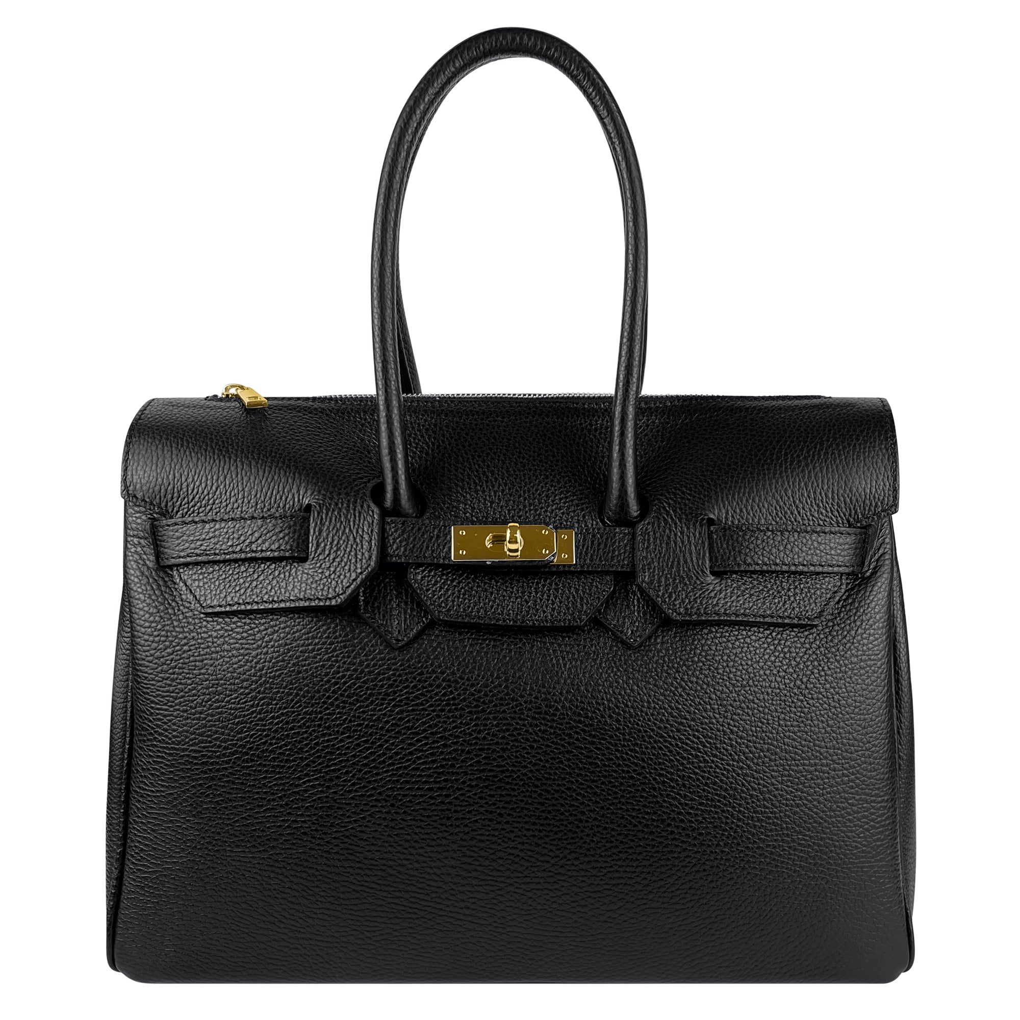Borsa Donna a Mano Grande, In Vera Pelle, Made in Italy, Modello Diamante Parubi Borse Nero - foto prodotto