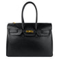 Borsa Donna a Mano Grande, In Vera Pelle, Made in Italy, Modello Diamante Parubi Borse Nero - foto prodotto
