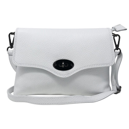 Borsa Donna a Mano con Tracolla, In Vera Pelle, Made in Italy, Modello Dalia Parubi Borse Bianco - vista 9
