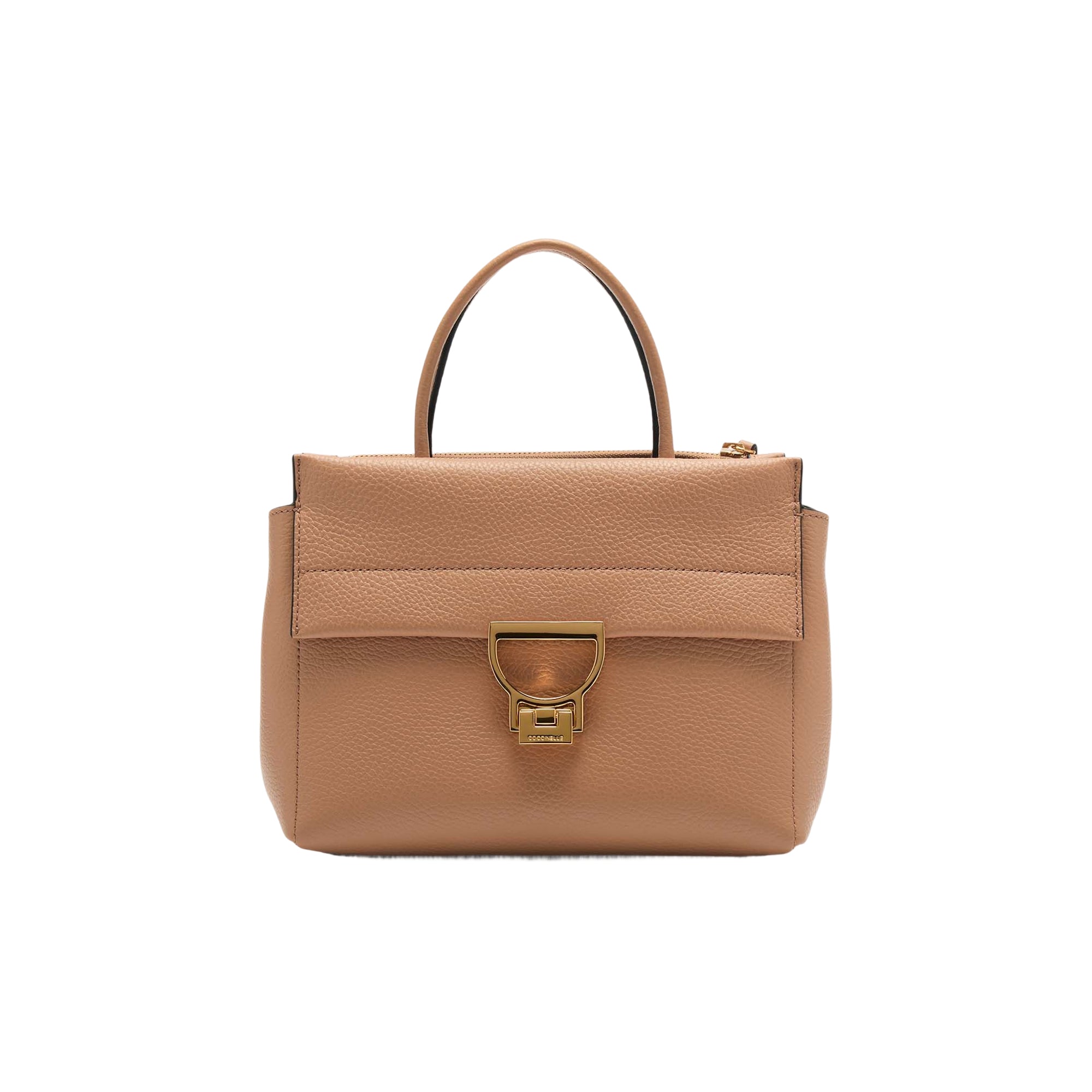 COCCINELLE Borsa Donna a Mano con Tracolla Marrone, In Vera Pelle, Arlettis Medium