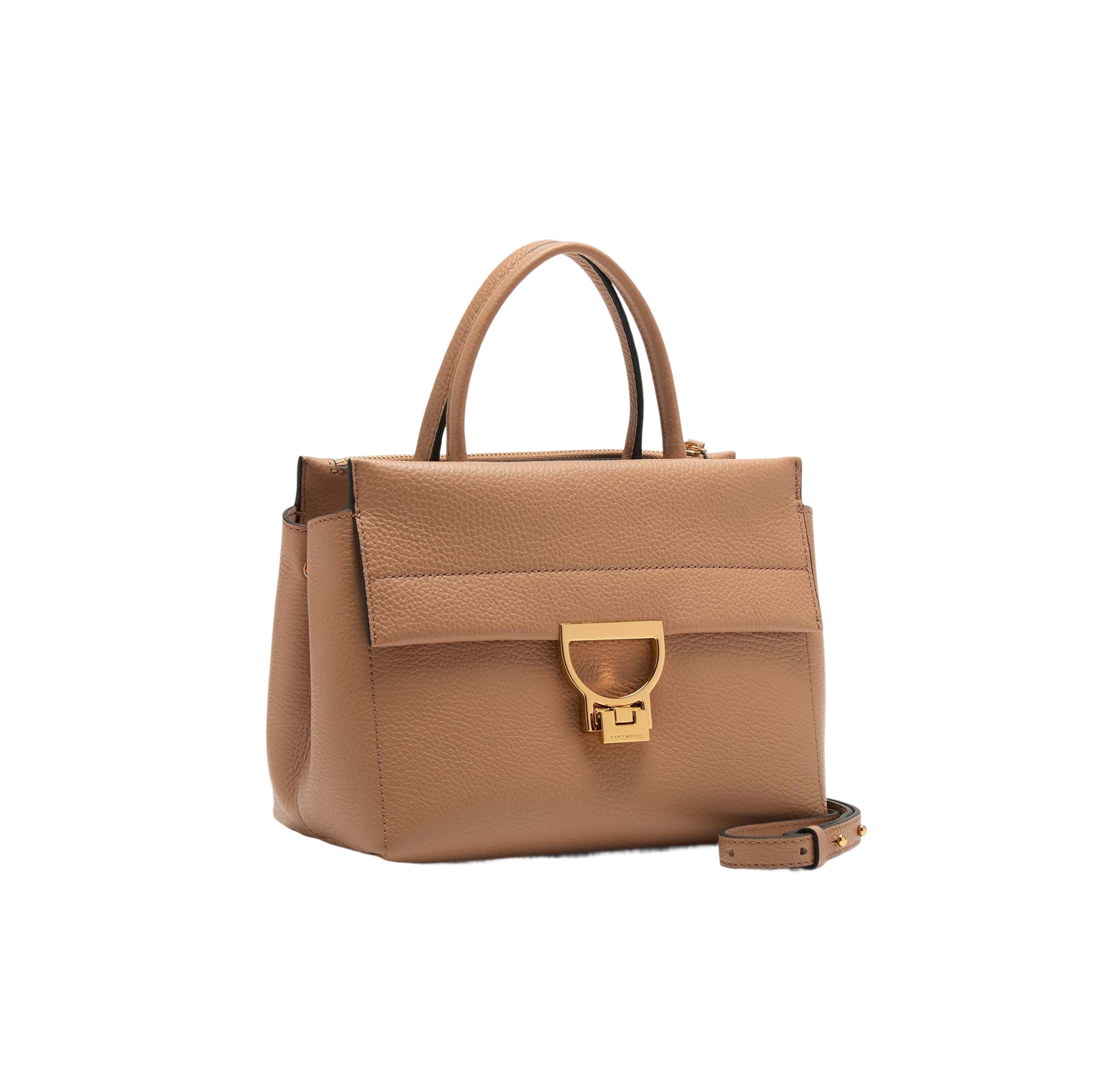 COCCINELLE Borsa Donna a Mano con Tracolla Marrone, In Vera Pelle, Arlettis Medium
