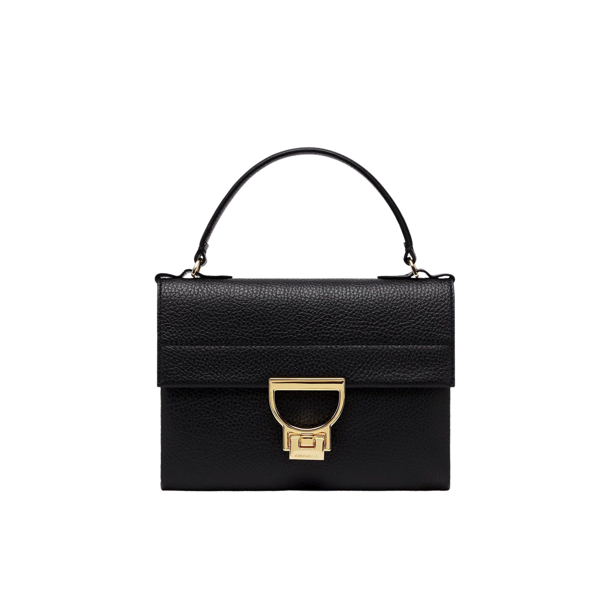 COCCINELLE Borsa Donna a Mano Nera Clutch con Tracolla, In Vera Pelle, Arlettis Mini