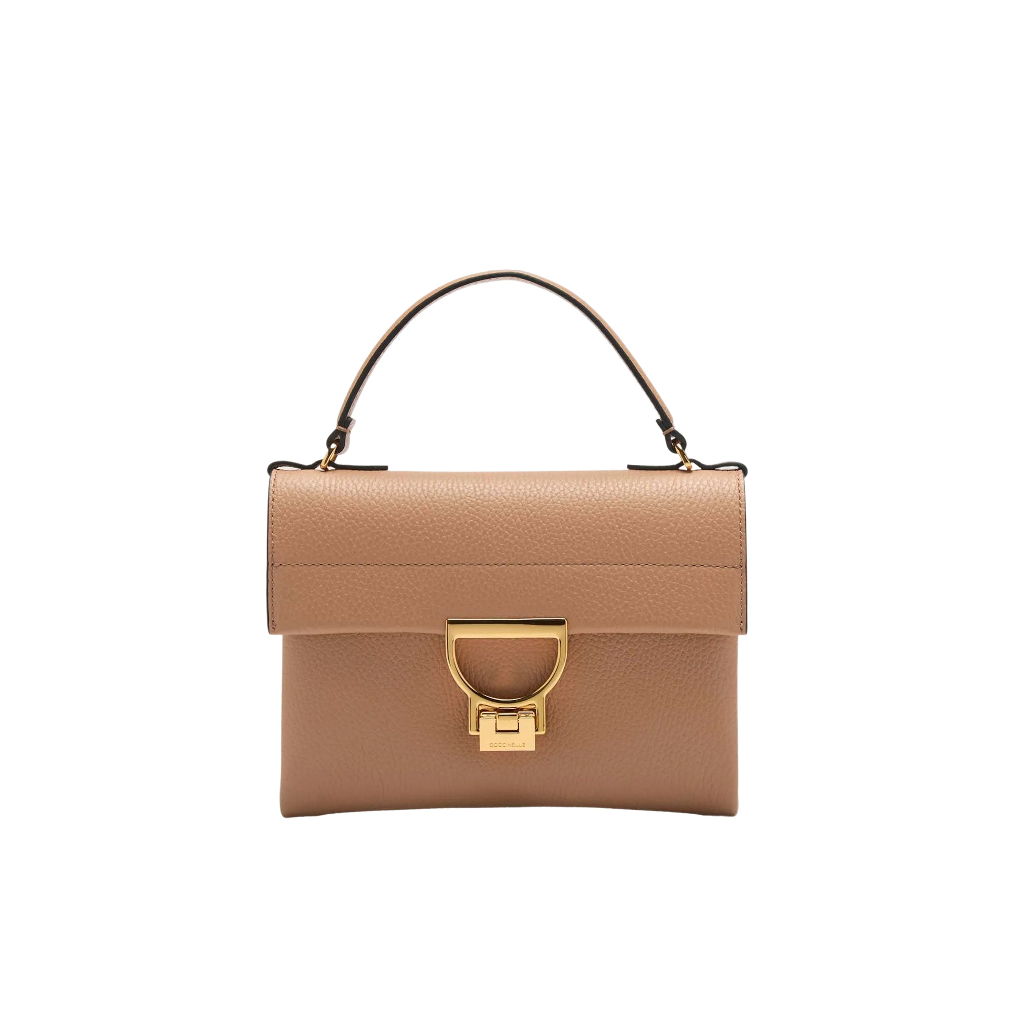 COCCINELLE Borsa Donna a Mano Marrone Clutch con Tracolla, In Vera Pelle, Arlettis Mini