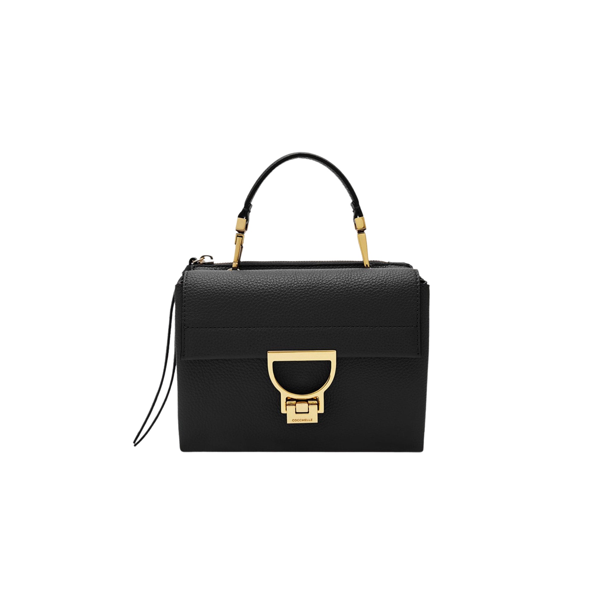 COCCINELLE Borsa Donna a Mano con Tracolla Nera, In Vera Pelle, Arlettis Small