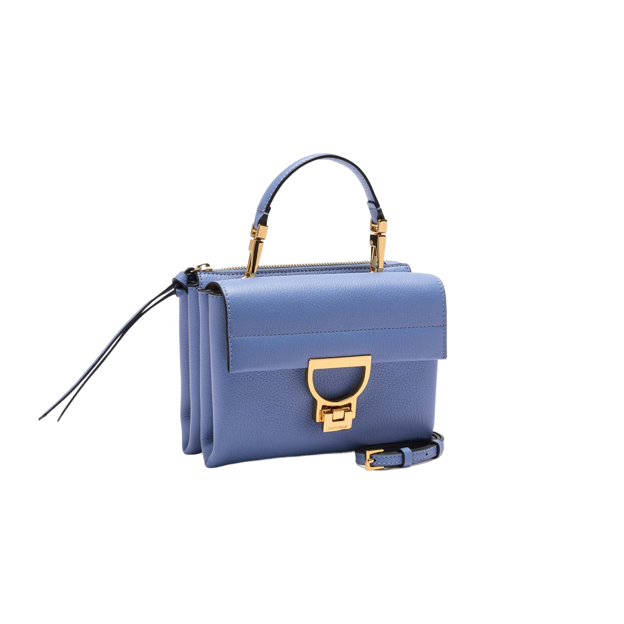 COCCINELLE Borsa Donna a Mano con Tracolla Blu, In Vera Pelle, Arlettis Small
