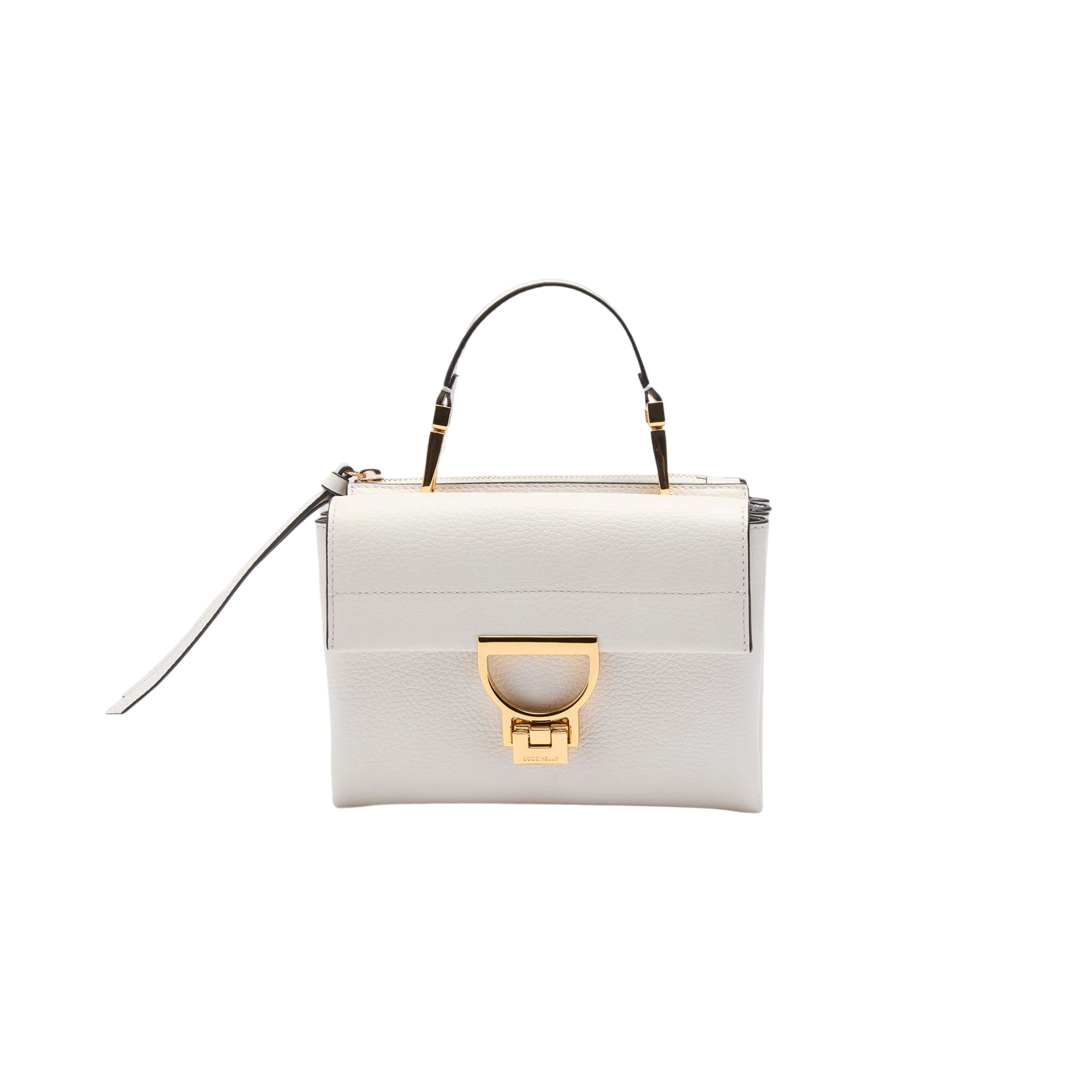 COCCINELLE Borsa Donna a Mano con Tracolla Bianca, In Vera Pelle, Arlettis Small
