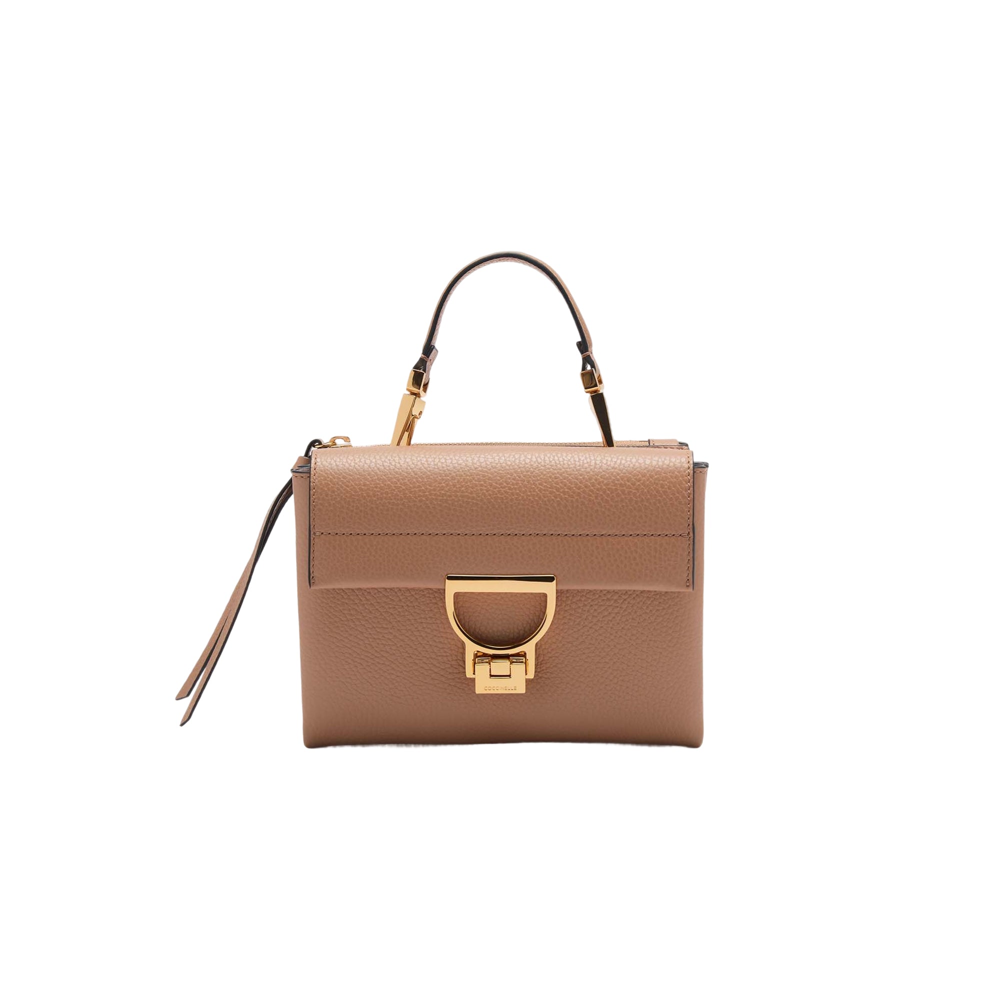 COCCINELLE Borsa Donna a Mano con Tracolla Marrone, In Vera Pelle, Arlettis Small